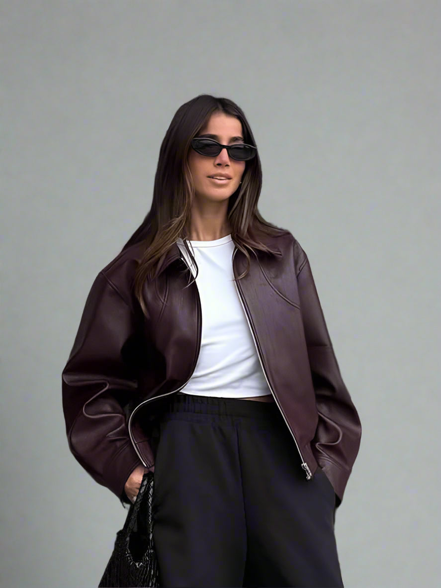 ז'קט עור סולי