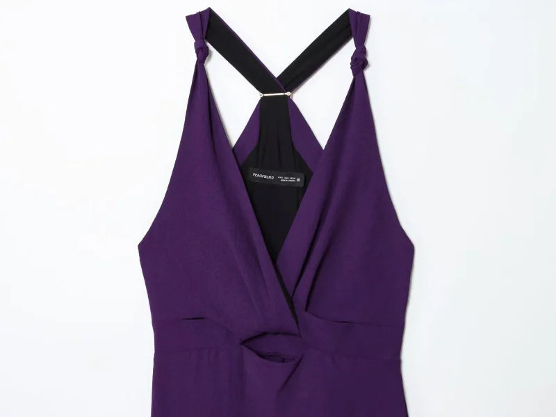 שמלה סגולה ארוכה אלין