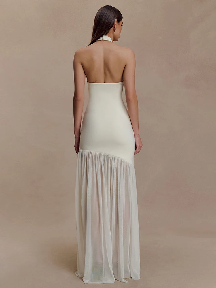 שמלת לבנת פנינה