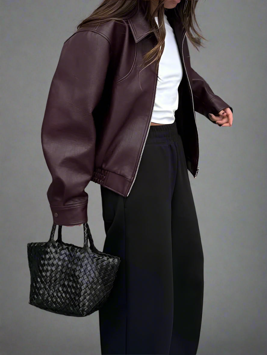 ז'קט עור סולי